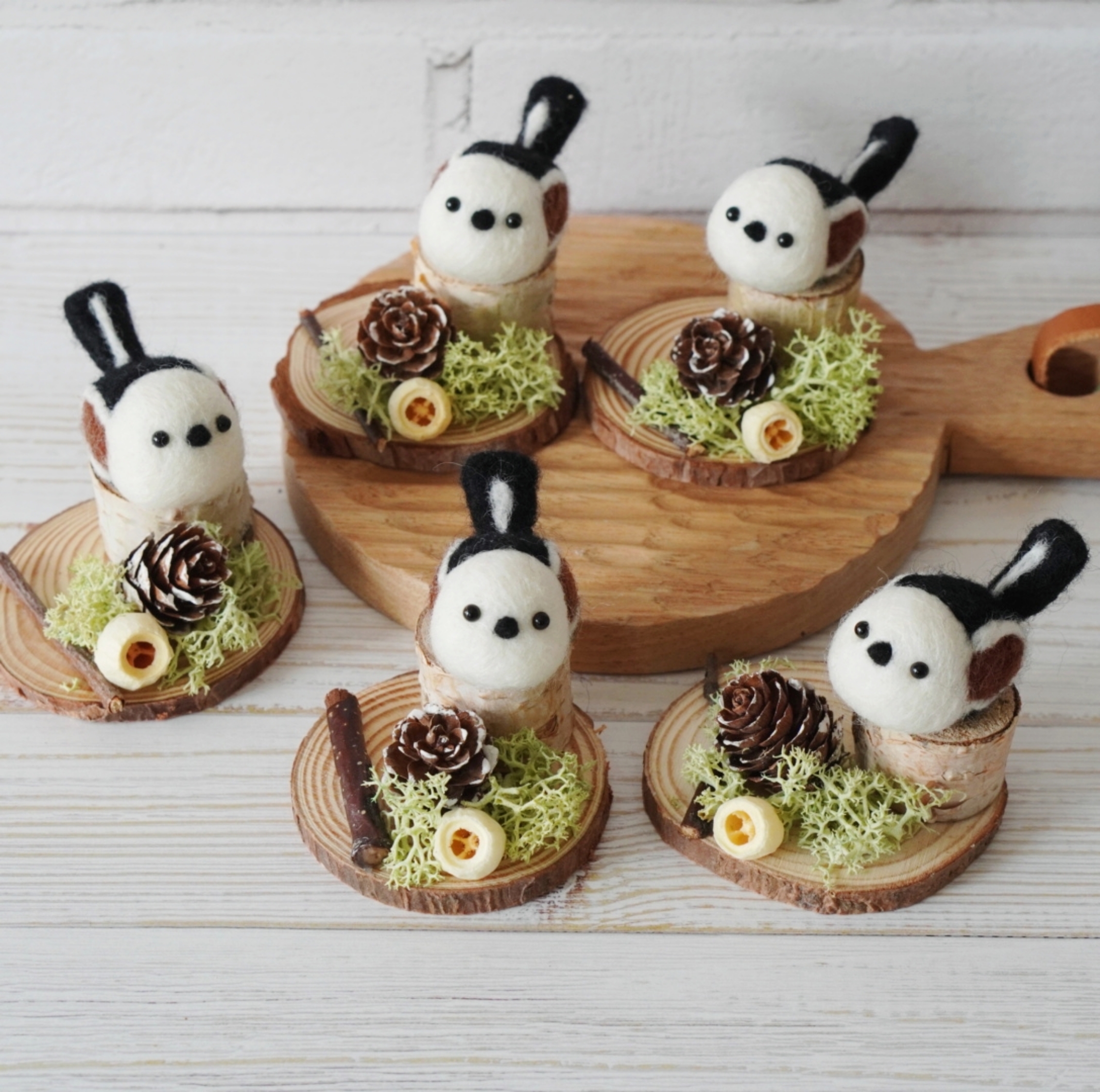 大雪商店 / 北海道 旭川 パレットメリー 羊毛ミニシマエナガ ウッド