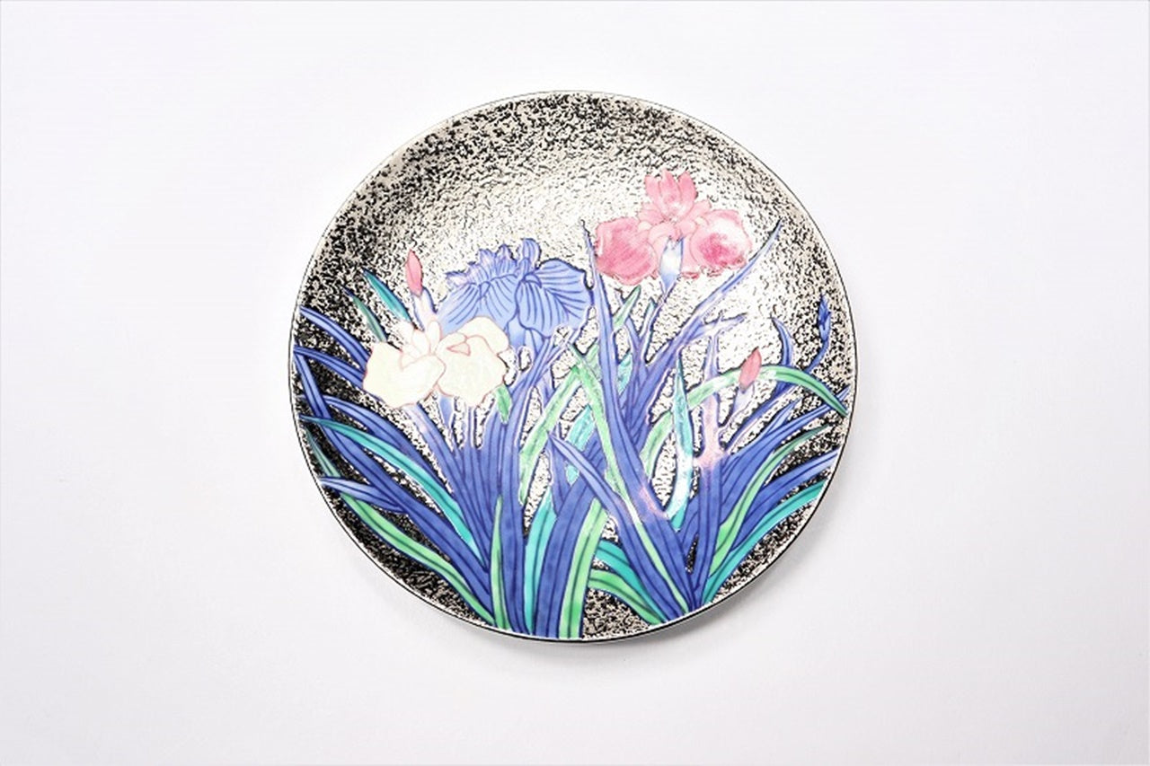 カフェ用品 「コーヒー碗 プラチナ 菖蒲 木箱付」 金龍窯 江口天童