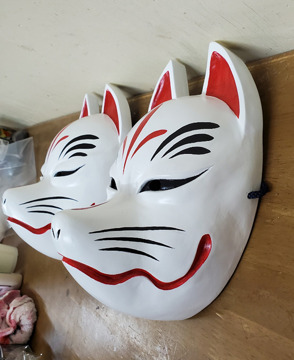 狐のお面 | 木彫りの作品ギャラリー | 木彫り工房貴 | 木彫り入門教室