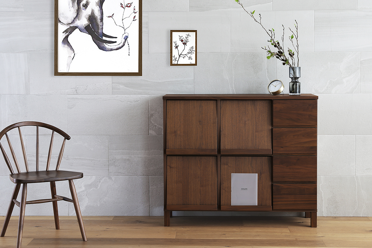 レッチェ 105マガジンレコードラック WALNUT(W105.5×D39.5×H95.5cm