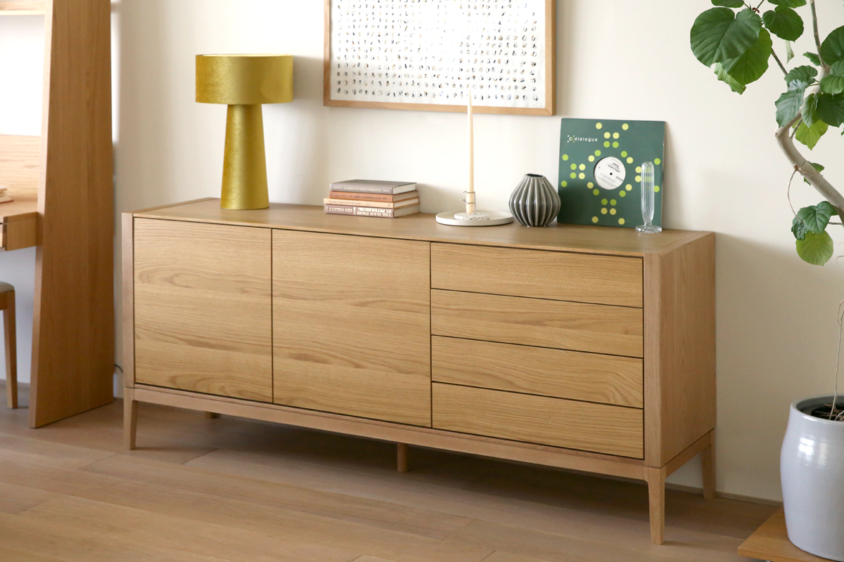 モル 170サイドボード OAK(W170×D43×H75cm)税込￥238,000 | 高野木工