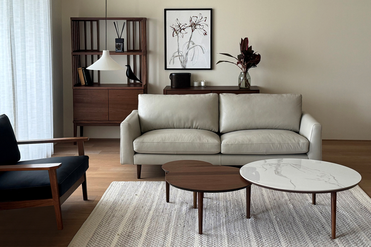 セラムソファ 2.5人掛け GRAY (W165×D86×H82×SH42cm)税込￥228,000