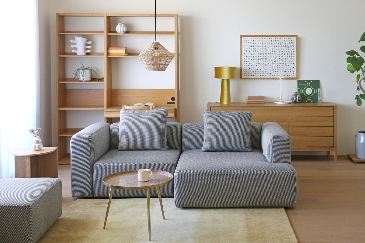 スモワ ソファ オットマン W80×D60 GRAY (W80×D60×H38cm)税込￥37,000