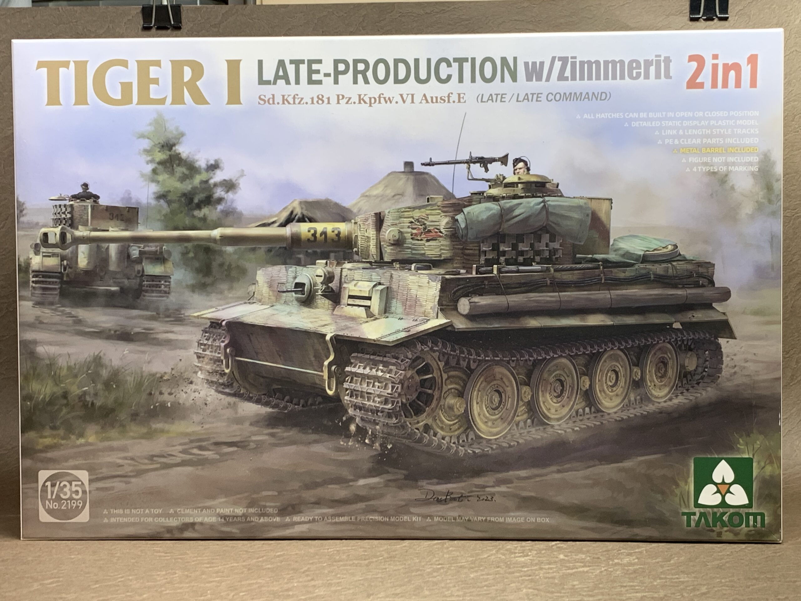 タイガー1型505重戦車大隊313号車製作【タコム タイガー1後期型】TAKOM