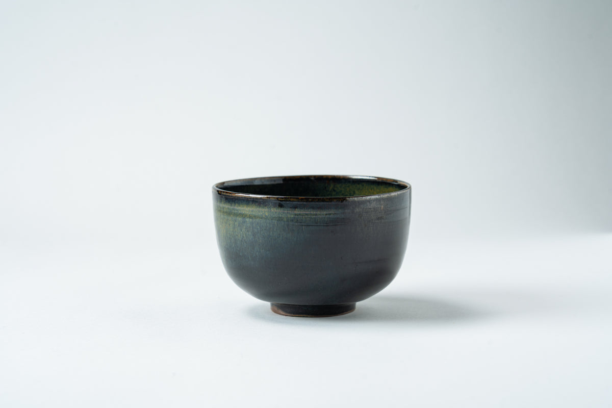 茶碗 黒に黄流し 十三代 髙取八山造 – 高取焼宗家