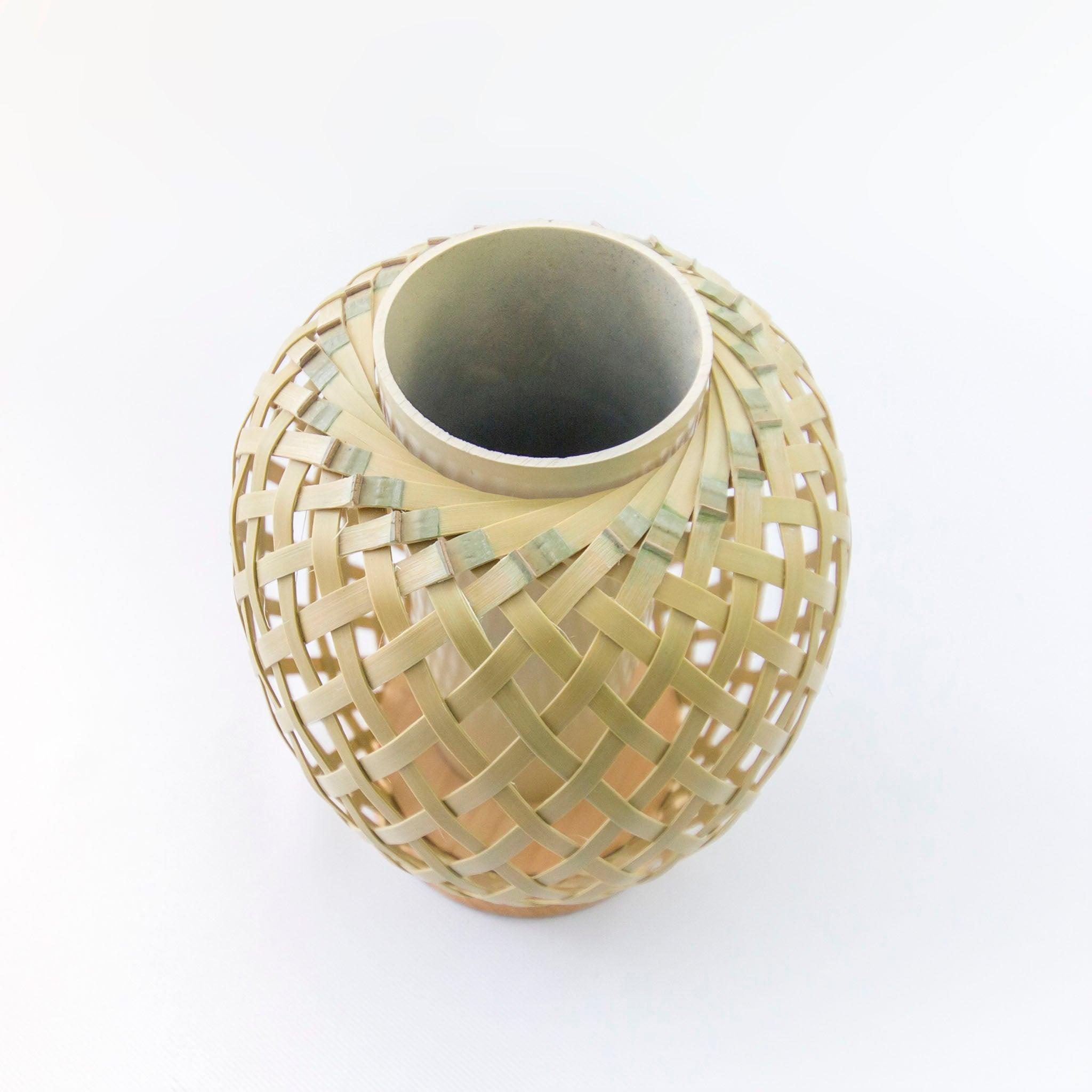 渦紋 | 竹細工 花器 – 竹良 - 竹細工照明 -