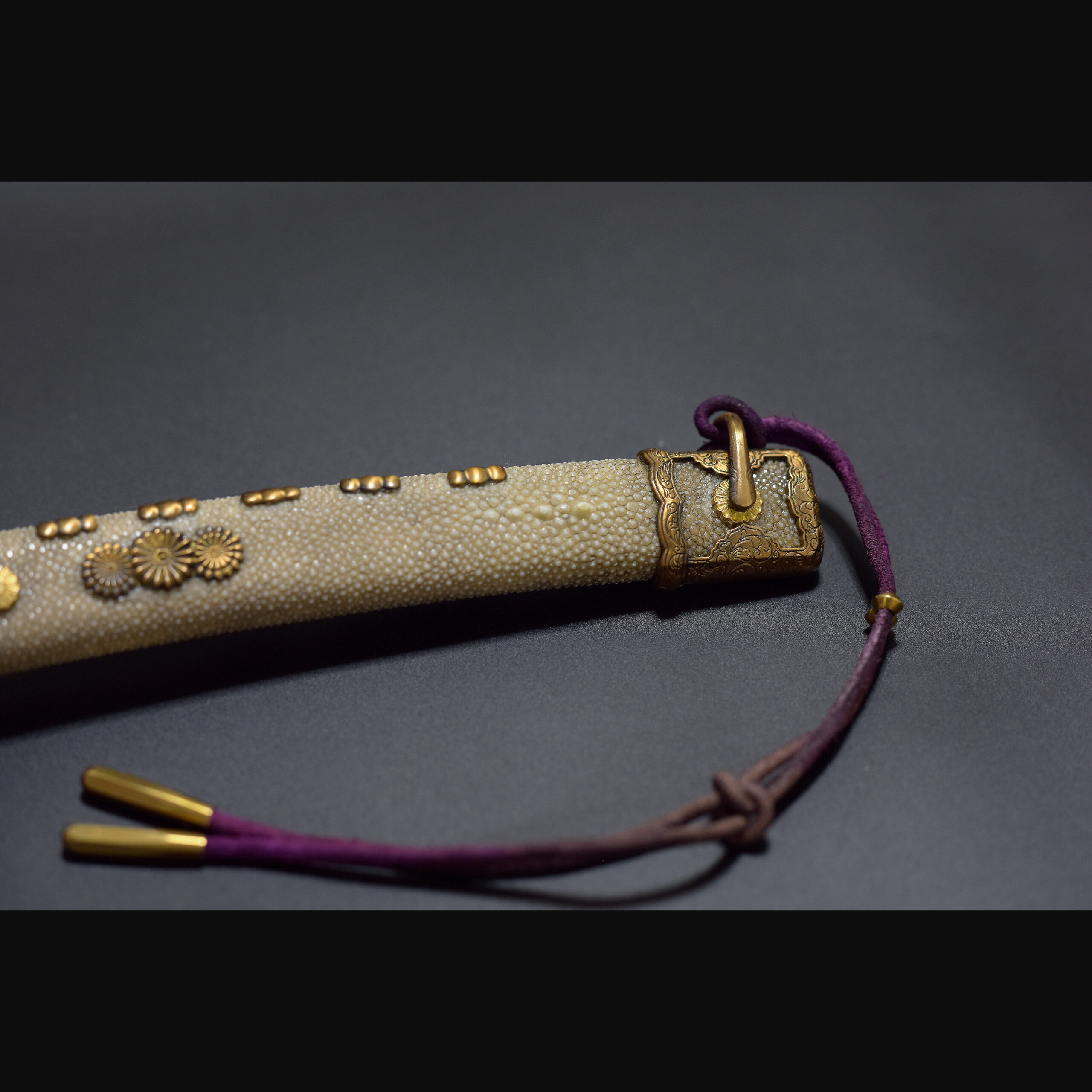 天河漆衛府太刀拵 漆金工刀装具 出鮫柄 刀剣美術装飾品 日本刀模造刀