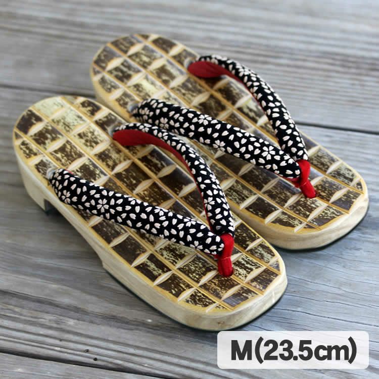 八割BLACK(ブラック)24～25cm 下駄/雪駄/草履/ | 虎斑竹専門店 竹虎