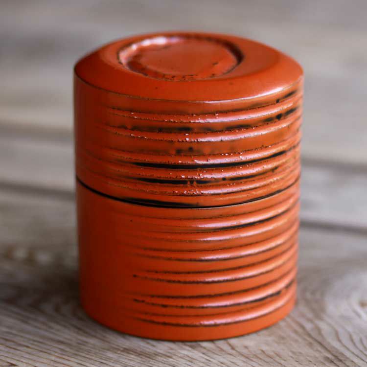 一点限り】 朱線引棗 | 虎斑竹専門店 竹虎