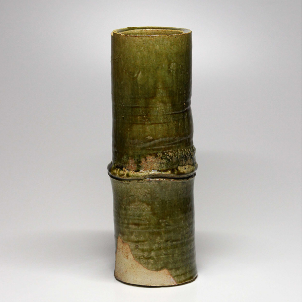 北大路魯山人『織部釉竹花入』 -瀧屋美術 鎌倉の美術品専門店 販売買取