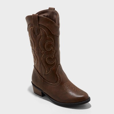 Kids' Montana Western Boots - Cat & Jack™ Brown 5: Mid Calf