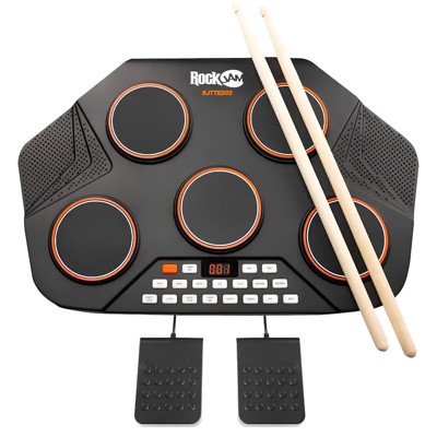 RockJam Rechargeable Bluetooth Midi 7 Pad Tabletop Digital Drums