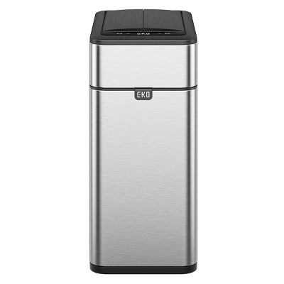 EKO Phantom 50L Dual Wing Lid Sensor Bin Matte Stainless Steel