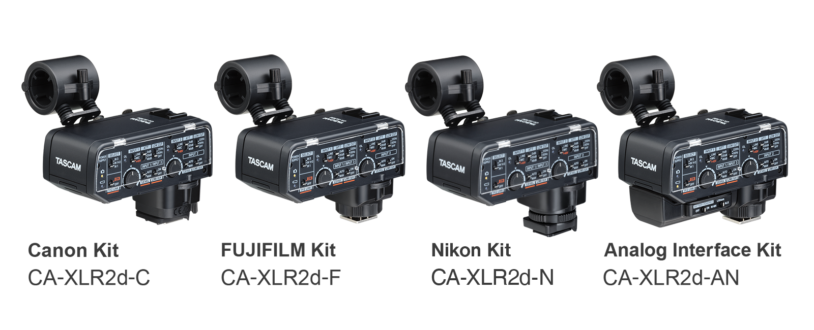CA-XLR2d | ミラーレス/DSLRカメラ対応XLRマイクアダプター | TASCAM