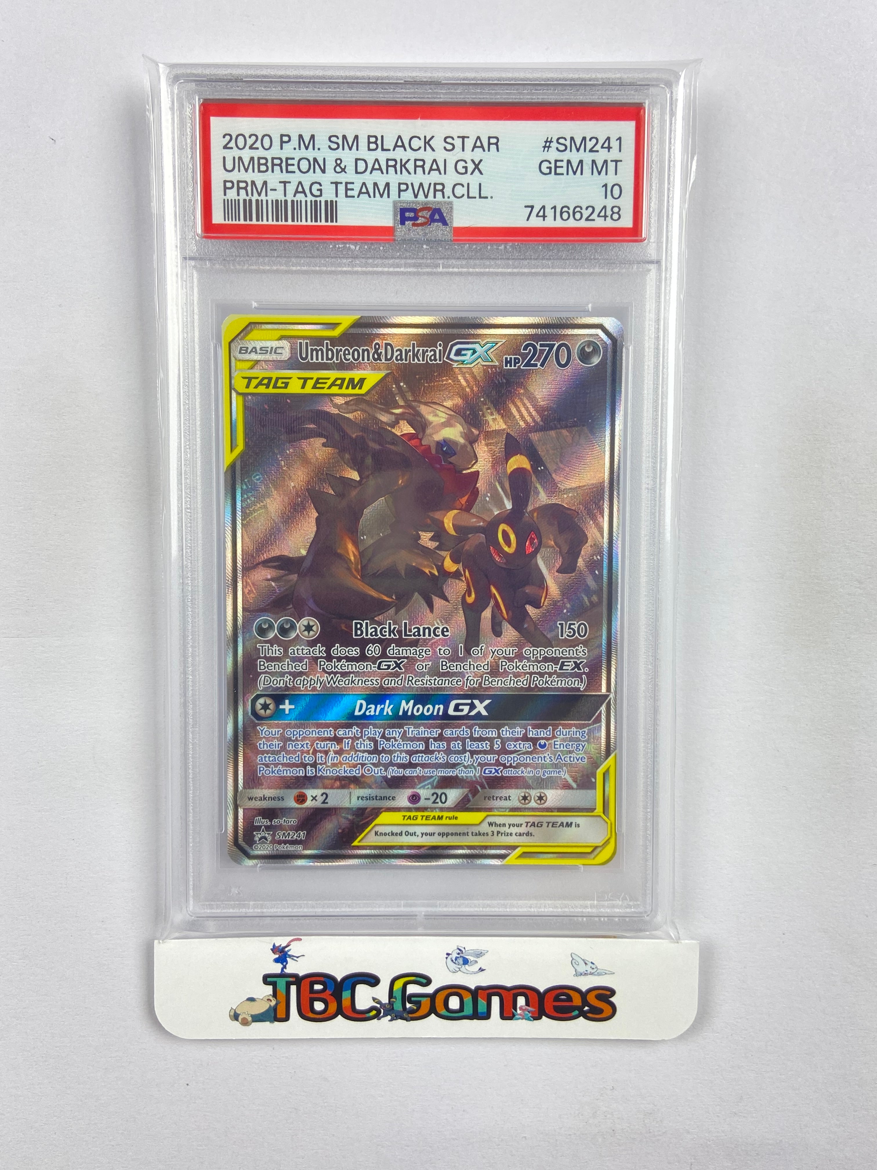 Umbreon & Darkrai GX Tag Team Promo SM241 PSA 10 – TBC Games