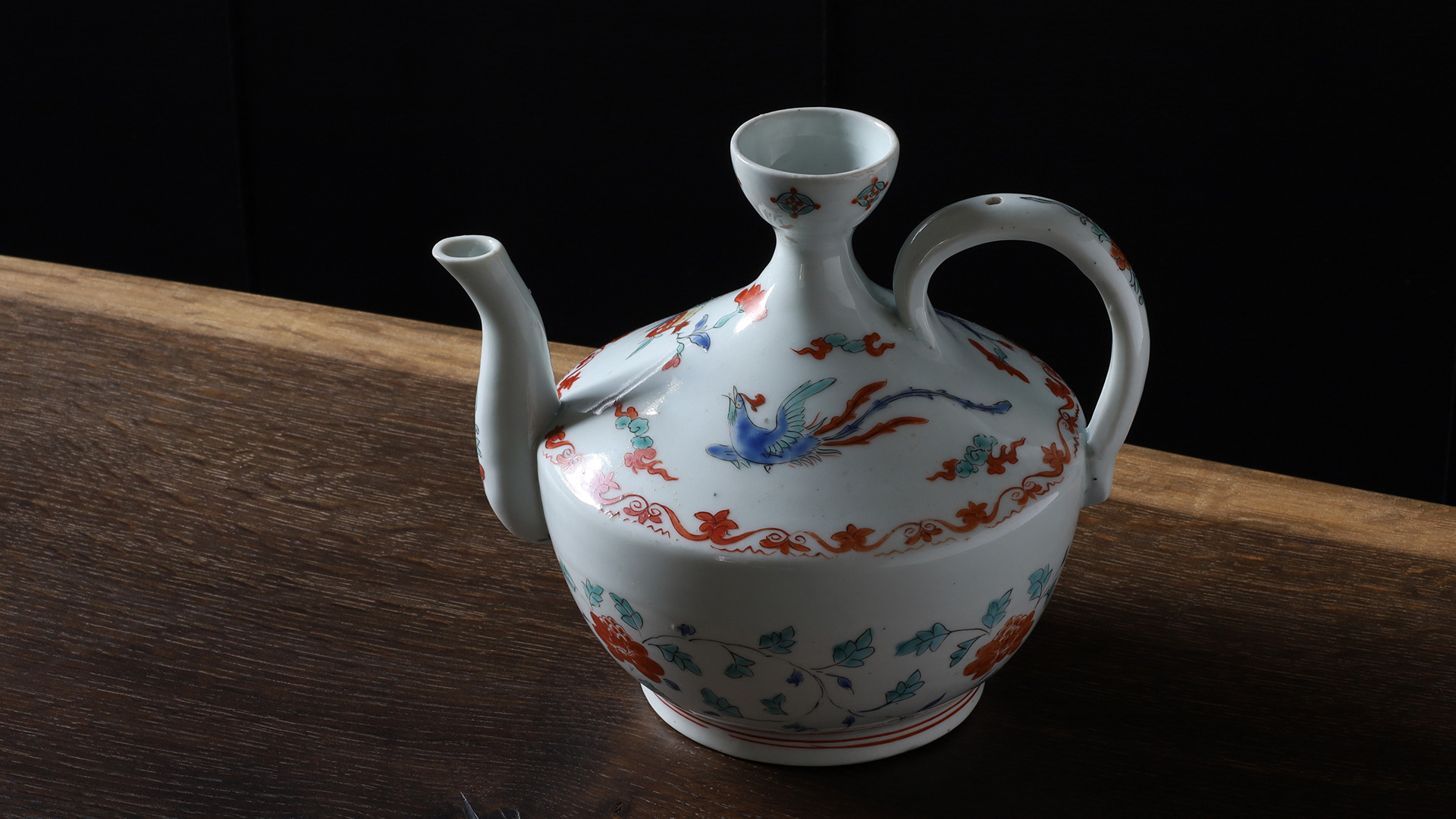 柿右衛門色絵鳳凰唐草文水注（江戸時代） - 天平堂（TENPYODO）