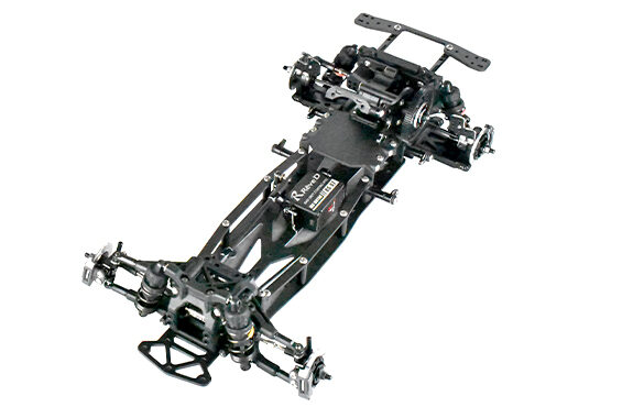 D1-BFS2【RDX用 ブラックFRP製 メインシャーシ＆サイドデッキセット2