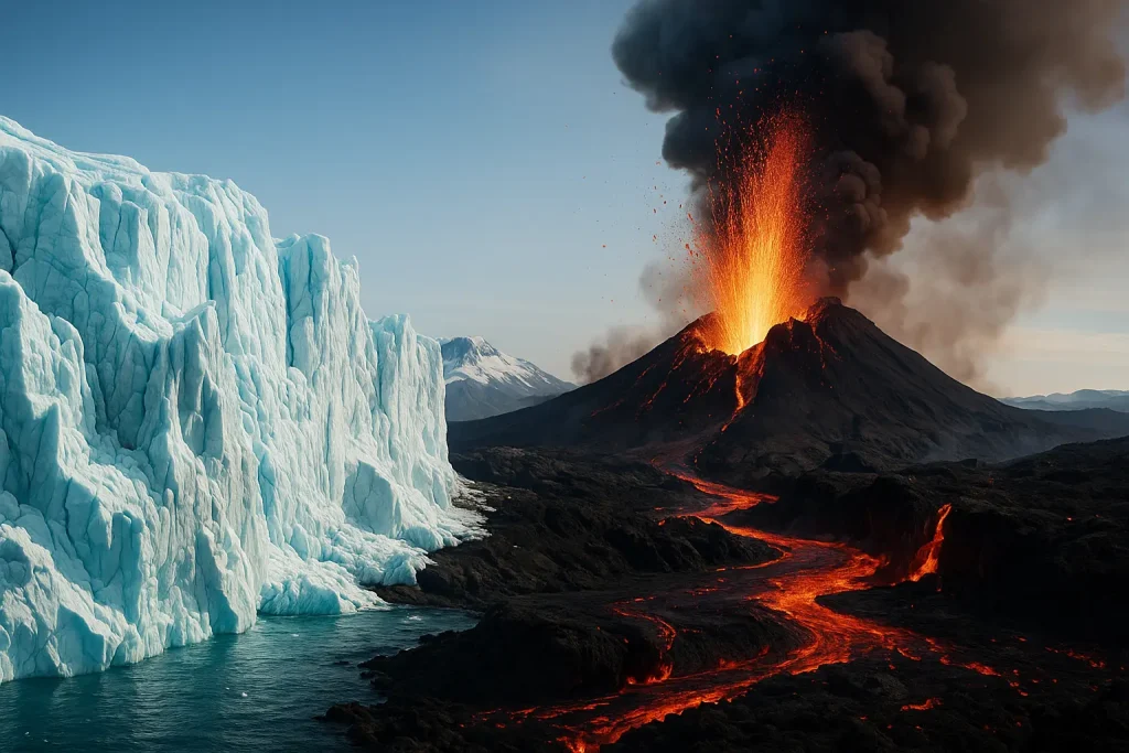 ウェブカメラが捕えたキラウエア火山噴火の瞬間｜噴火と氷河融解は