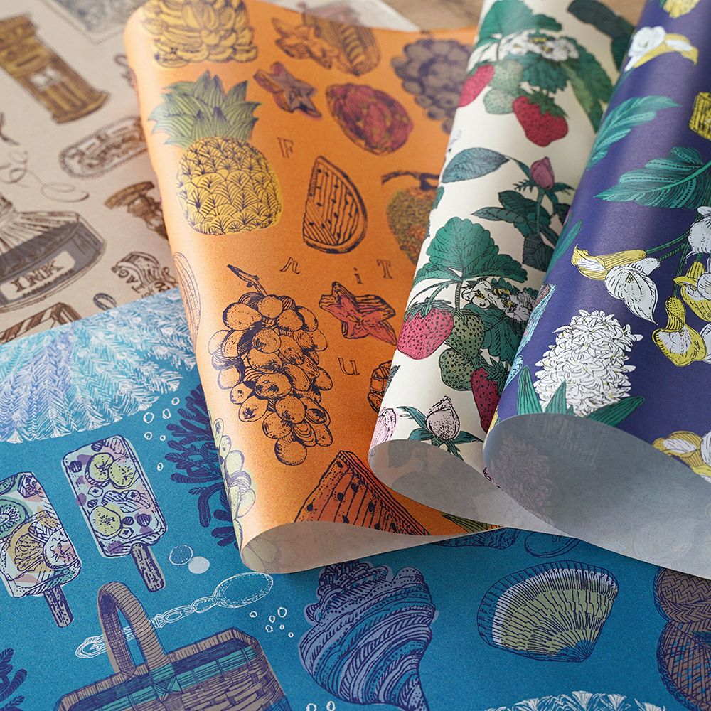 手紙社｜いのうえ彩・包装紙5柄セット（第2弾） | 月刊手紙舎