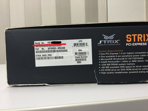Tekwindサポート提供製品 関連FAQ - ASUS製品のシリアルナンバーは
