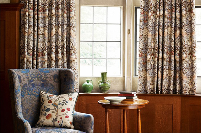 オーダーカーテン】William Morris ウィリアム モリス イチゴドロボウ