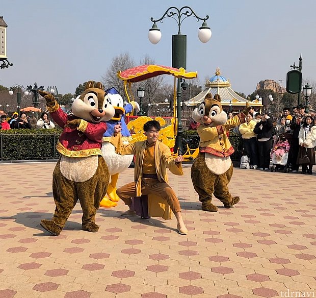 チップとデールとドナルドがじゃれ合う姿をひたすら楽しむミニショー