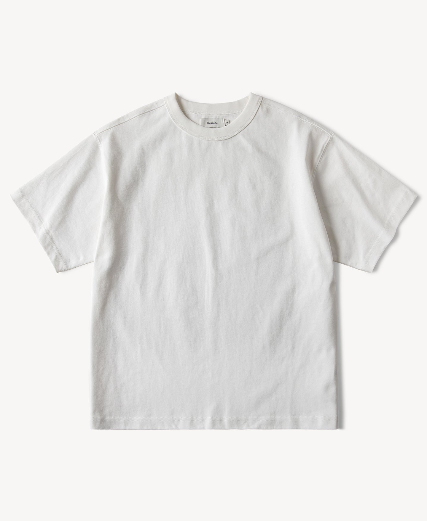 1900s Heavyweight Cotton Jersey Boxy T-Shirt - White | Time
