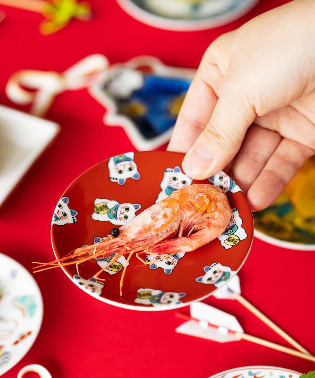 青郊窯 / 吉祥 縁起豆皿 - 九谷色絵で彩る縁起の良い小皿 – TIMELESS