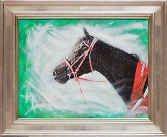 上鈴木正一 油彩画 A3サイズ『 レイデオロ 』ロバート様のオーダー作品