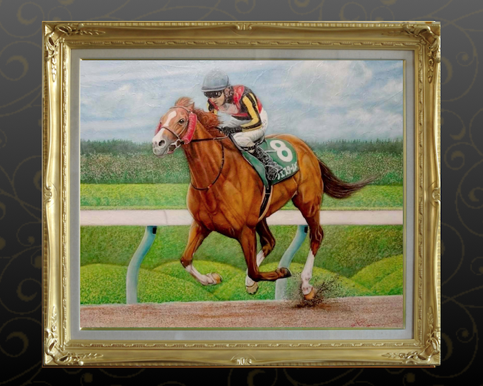 愛馬油彩画・肖像画（受注制作）○パンサラッサ | サラブレッドライフ