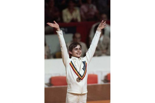 蘇る妖精・コマネチ、白い印象的レオタード…48年前の歴史的瞬間に再