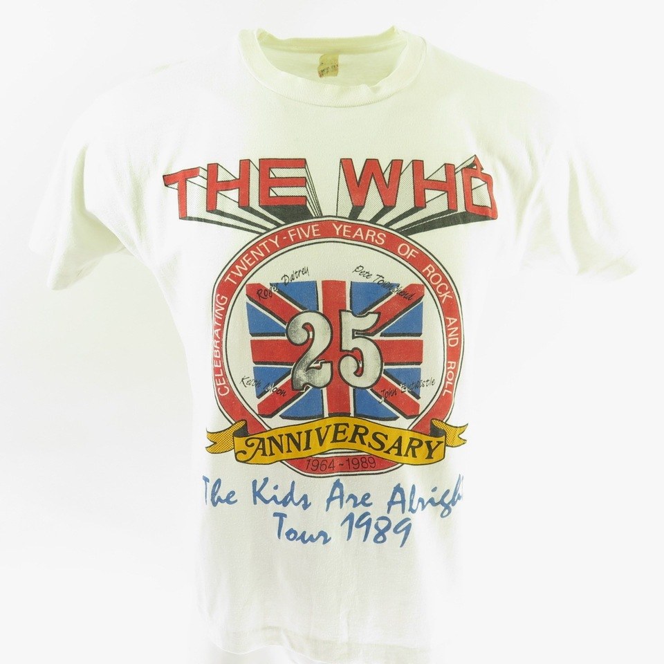 Vintage 80s The Who Tour 1989 T-Shirt Large The Kids Are Alright