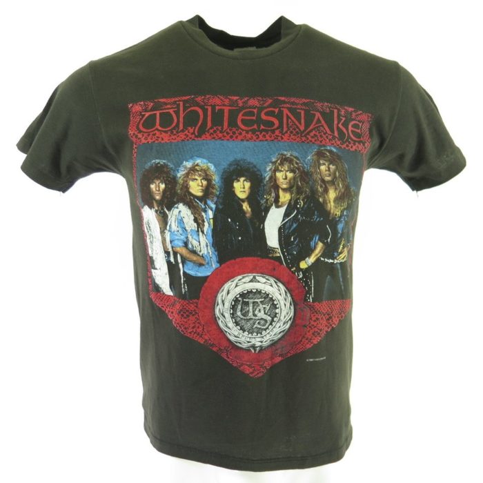Vintage 80s Whitesnake Tee T-Shirt Medium 1987 88 Rock Metal | The