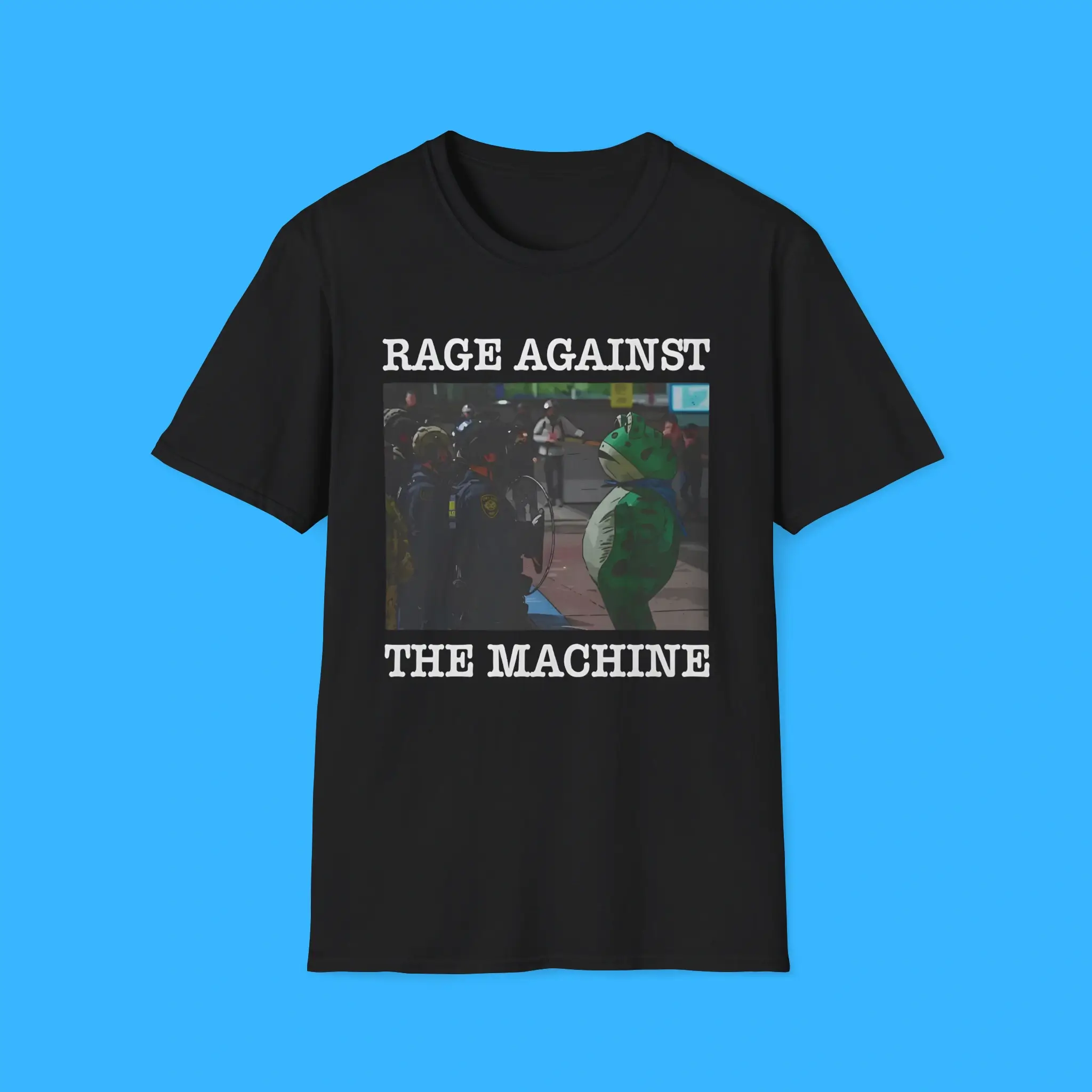 Rage Against The Machine Frog Shirt - Portland Frog Tee - FunnyT