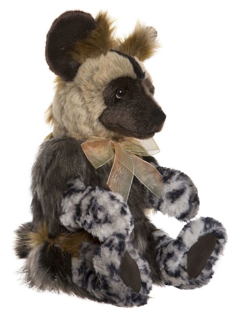 Charlie Bears Lowry Stuffed Animal | Wild African Dog - Painted