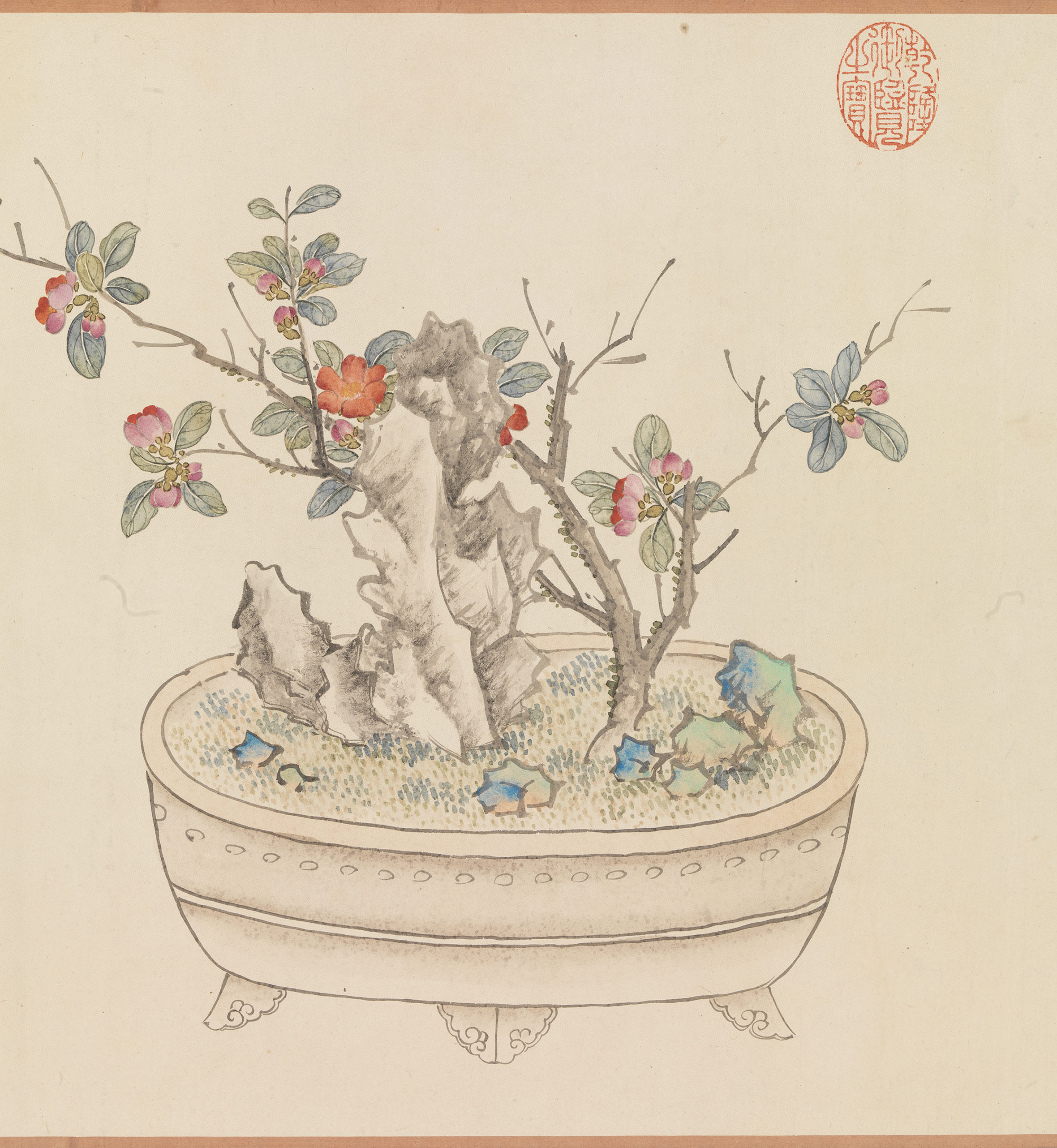 百卉清供─瓶花と盆景画 特別展_盆景の眺め