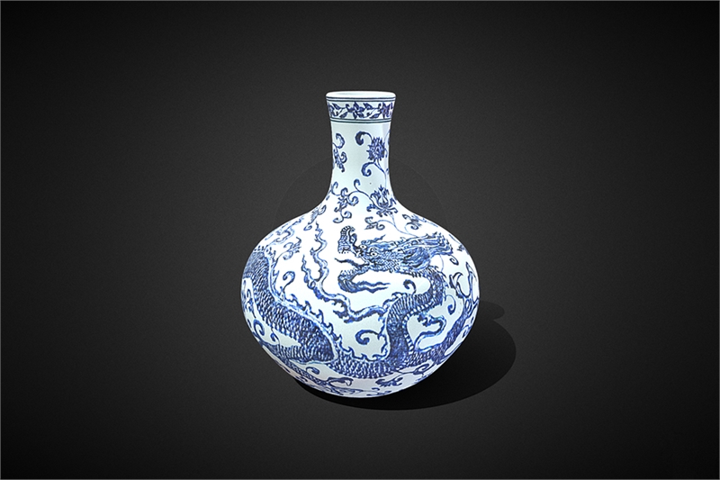 国立故宮博物院 3D文物鑑賞-3D文物-清 雍正 琺瑯彩山水人物図碗