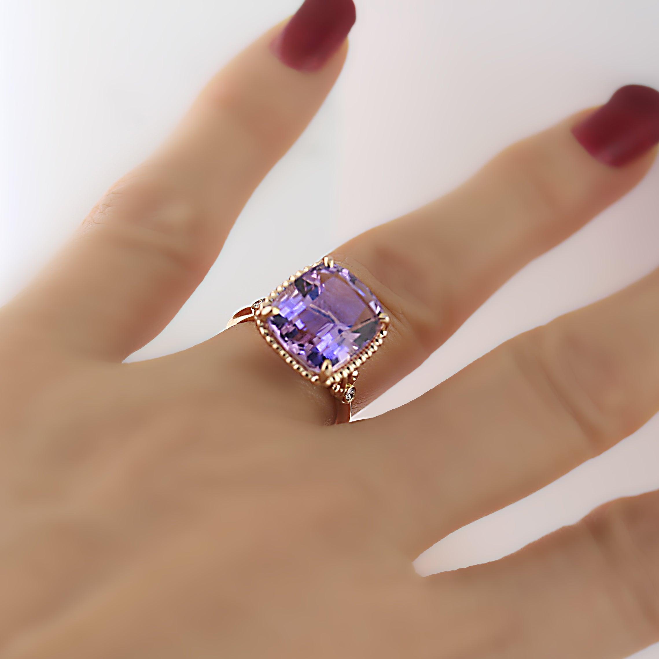 Tiffany Sparklers Amethyst Cocktail Ring | TheNetJeweler