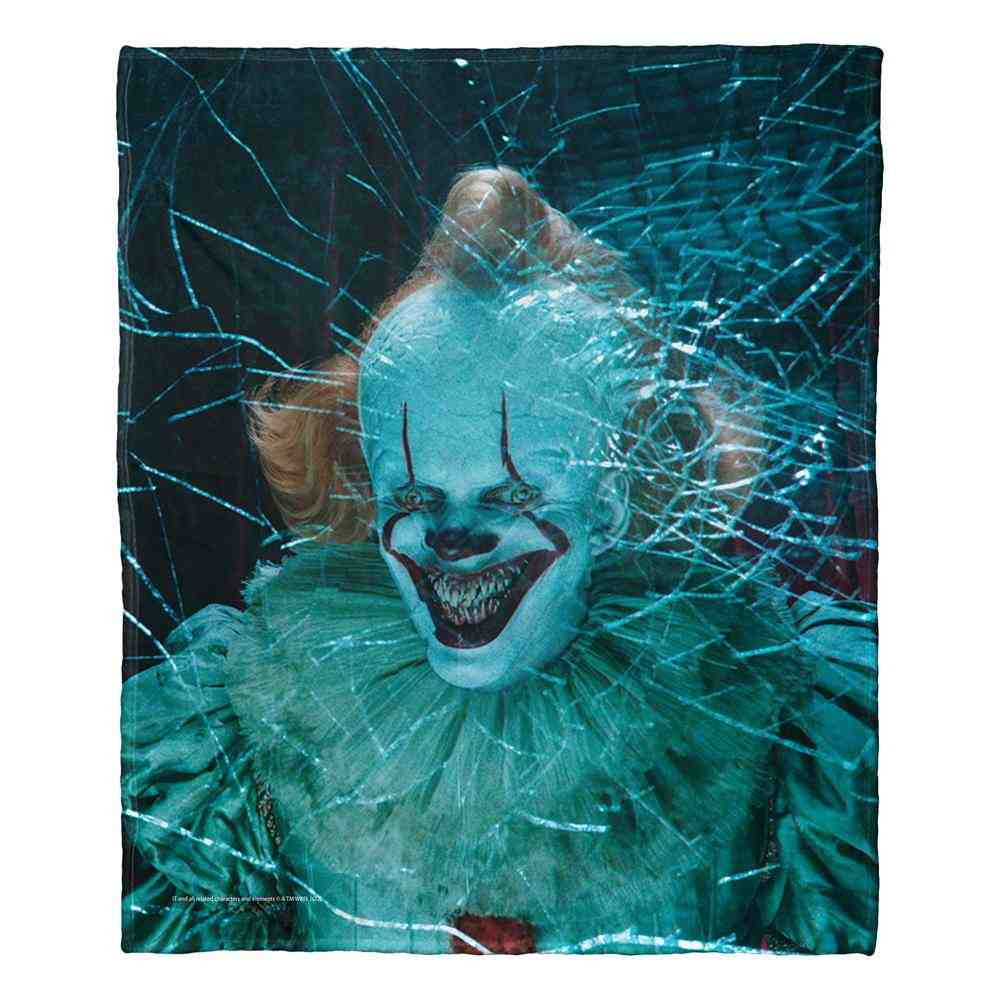 Warner Bros. Horror Clown Break Out Silk Touch Throw Blanket 50x60 Inc