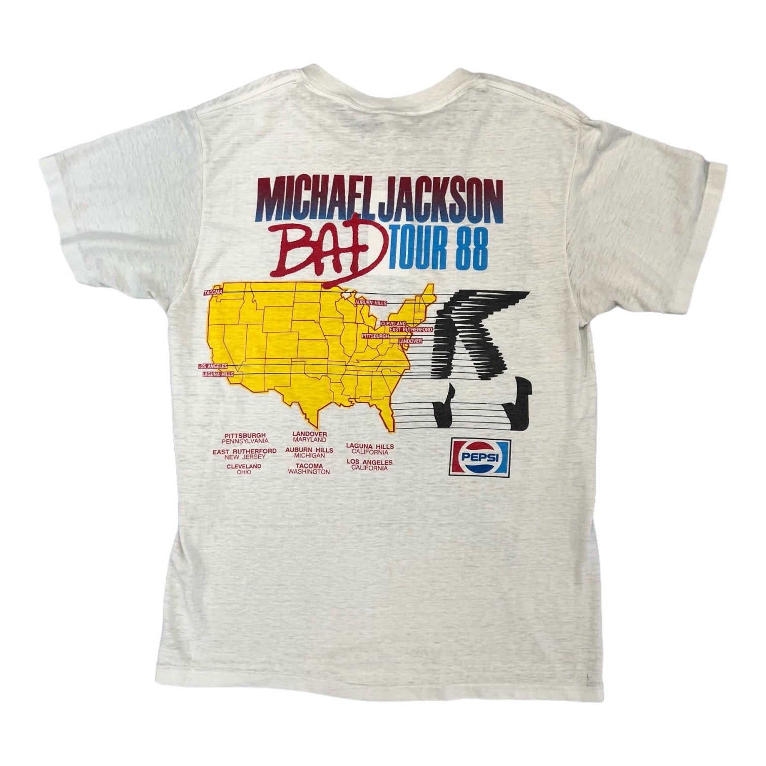1988 vintage Michael Jackson bad tour tee – The Pop up shop Los