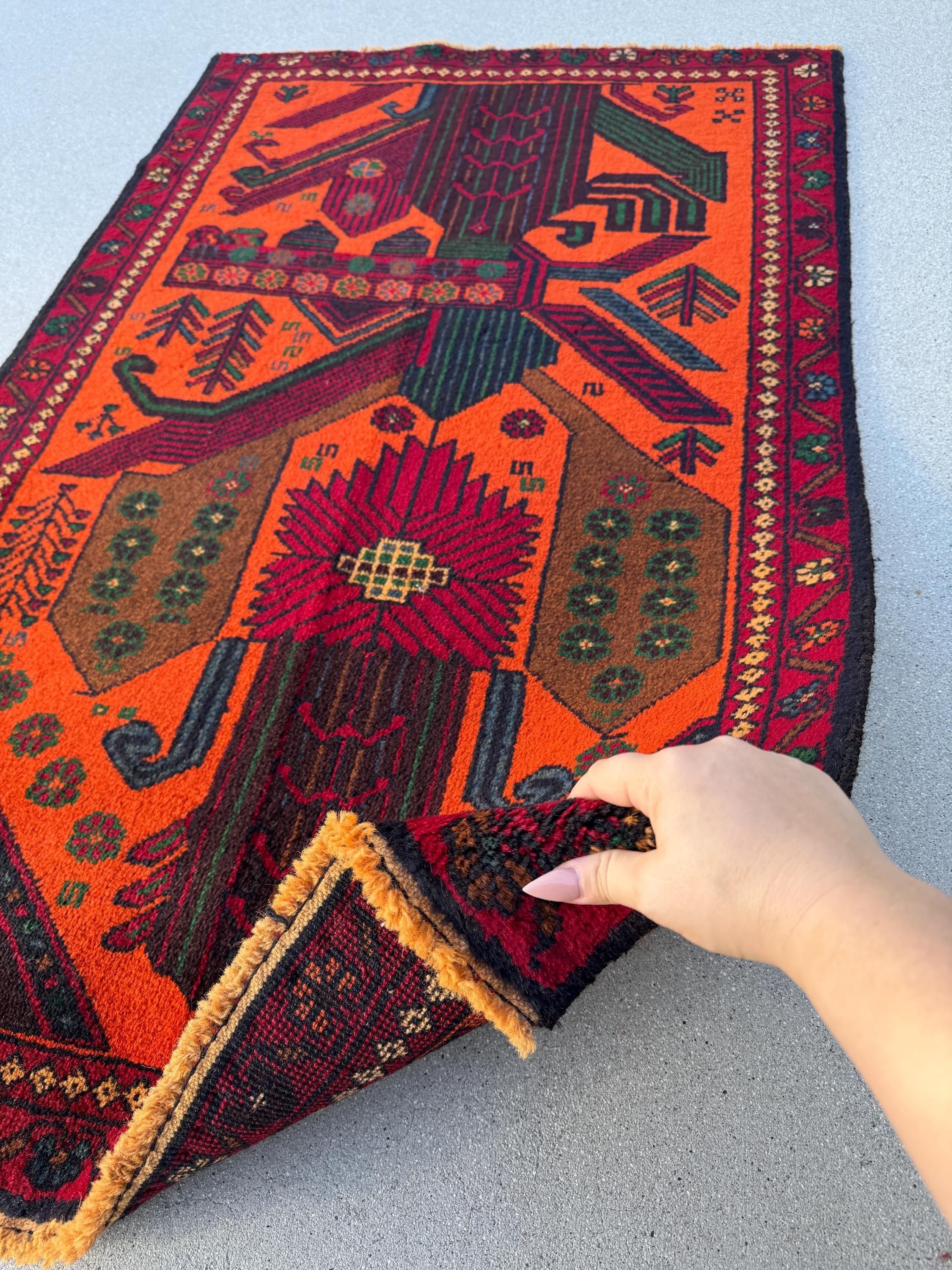 Afghanistan's Authentic Vintage Afghan Baluch Handmade Hand