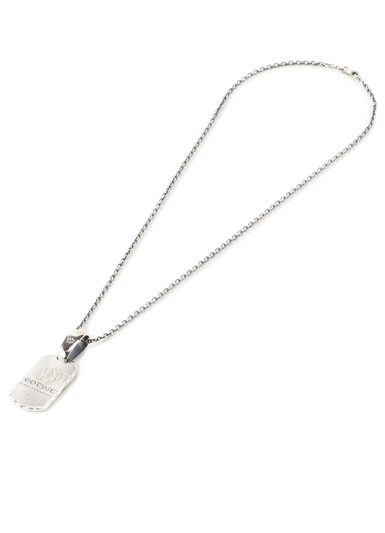 SILVER 950 DOG TAG PENDANT(FREE SIZE Silver): GOTHIC YOHJI