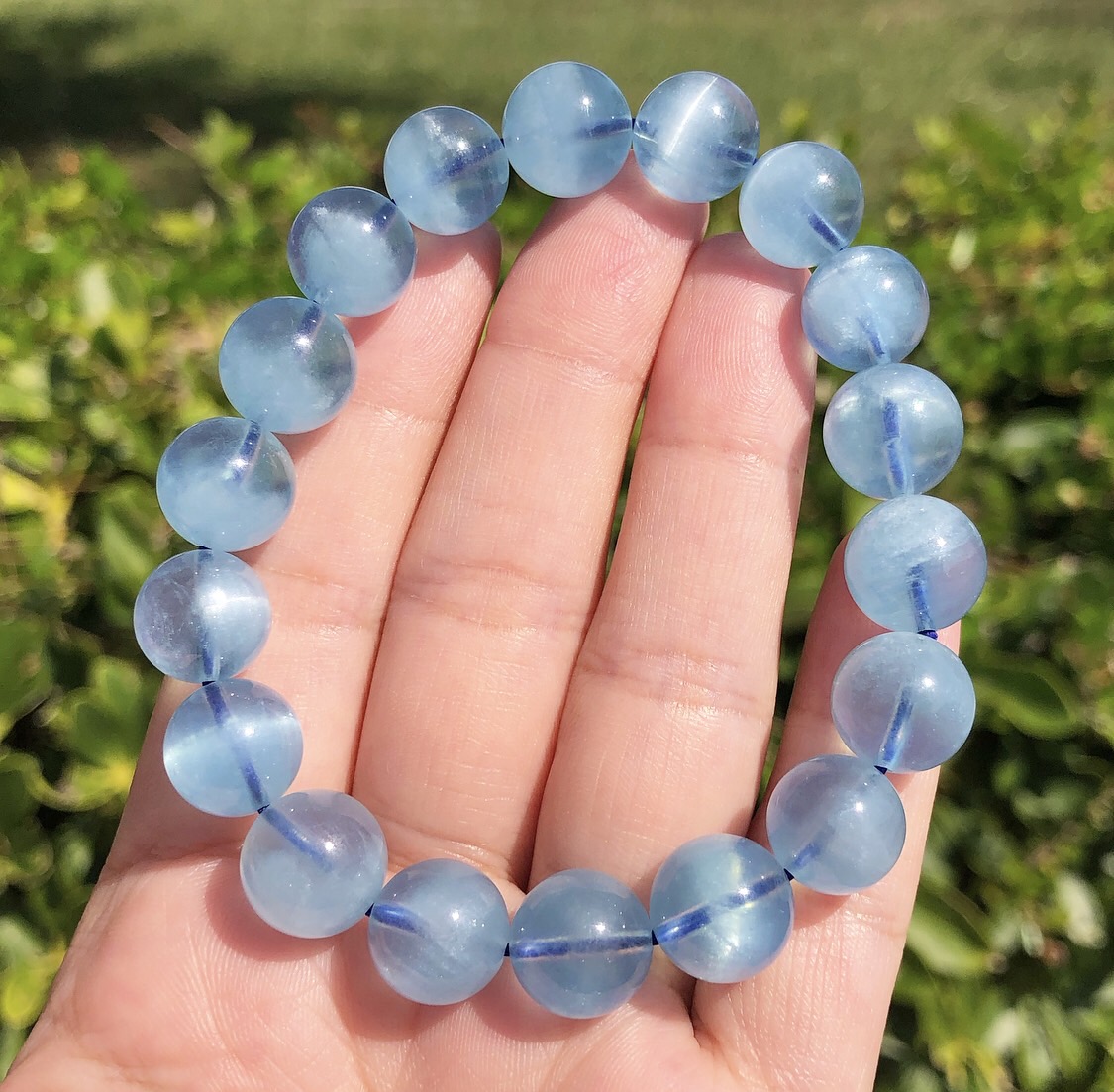 希少】スターアクアマリン ブレスレット 006 / Thida Stone 天然石