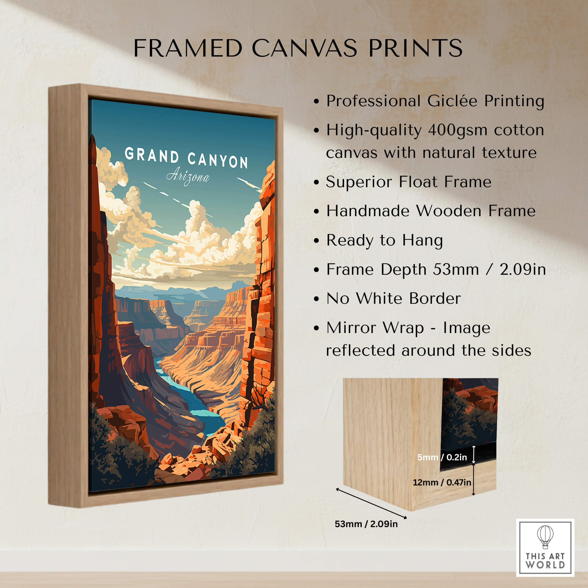 Stunning Grand Canyon Poster - Arizona Art Print – This Art World