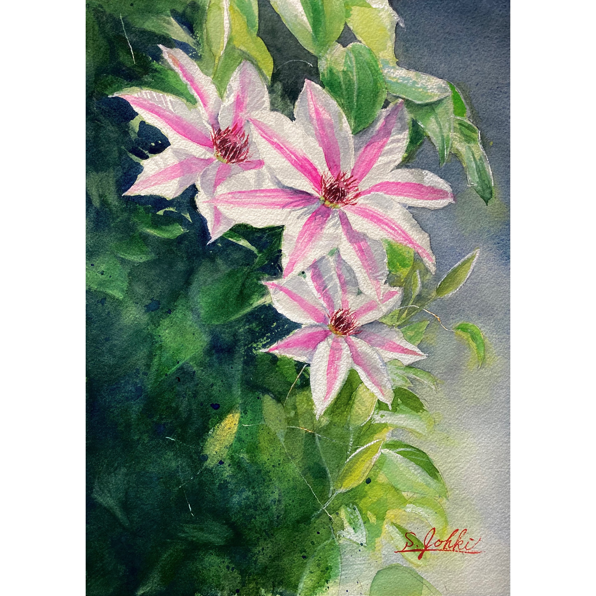 Clematis (クレマチス） | Shigeru Johki ｜インテリア絵画 アートの