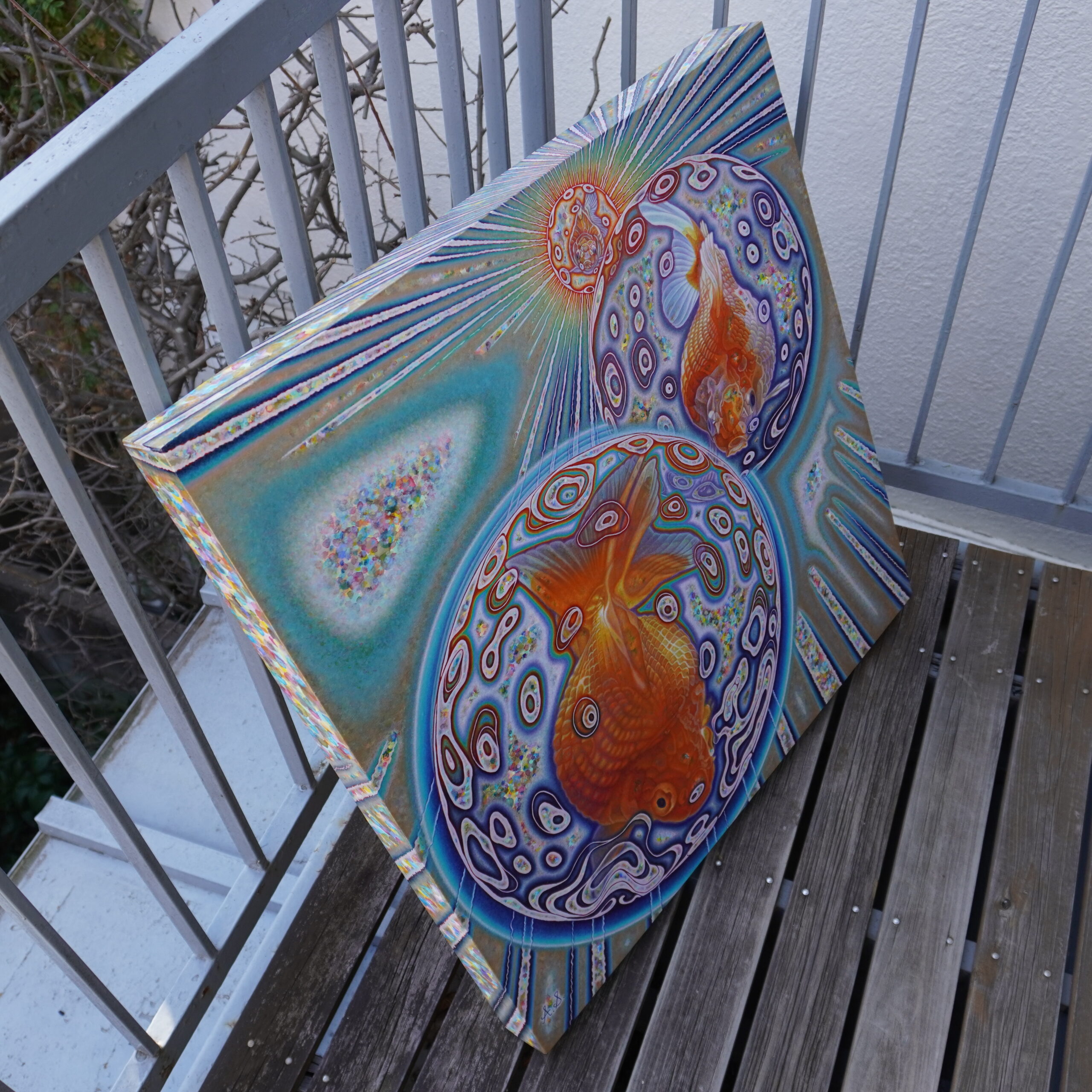 絵画 アクリル画 アート インテリア おしゃれ 風景画 水 水滴 一点物