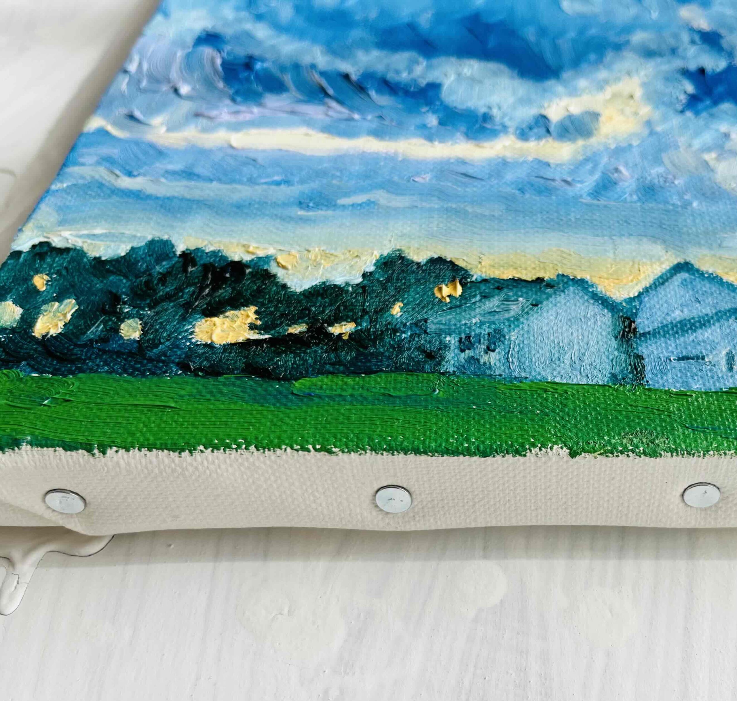 原画「夏の終わりの朝2」F3・油彩 | かいがのみせあかちゃん