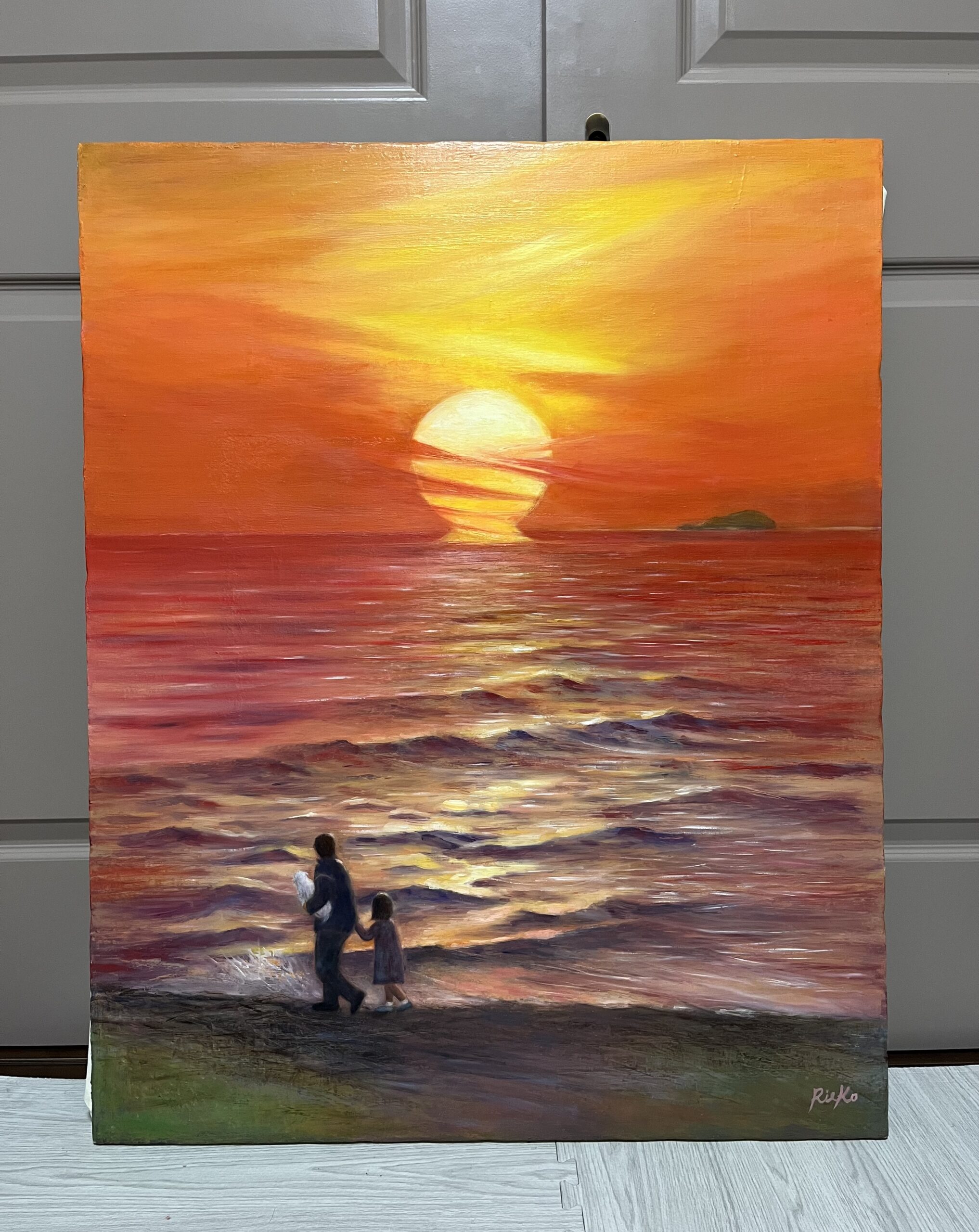 だるま夕日見えた！（Dharma sunset) | 佐野理恵子 Rieko Sano