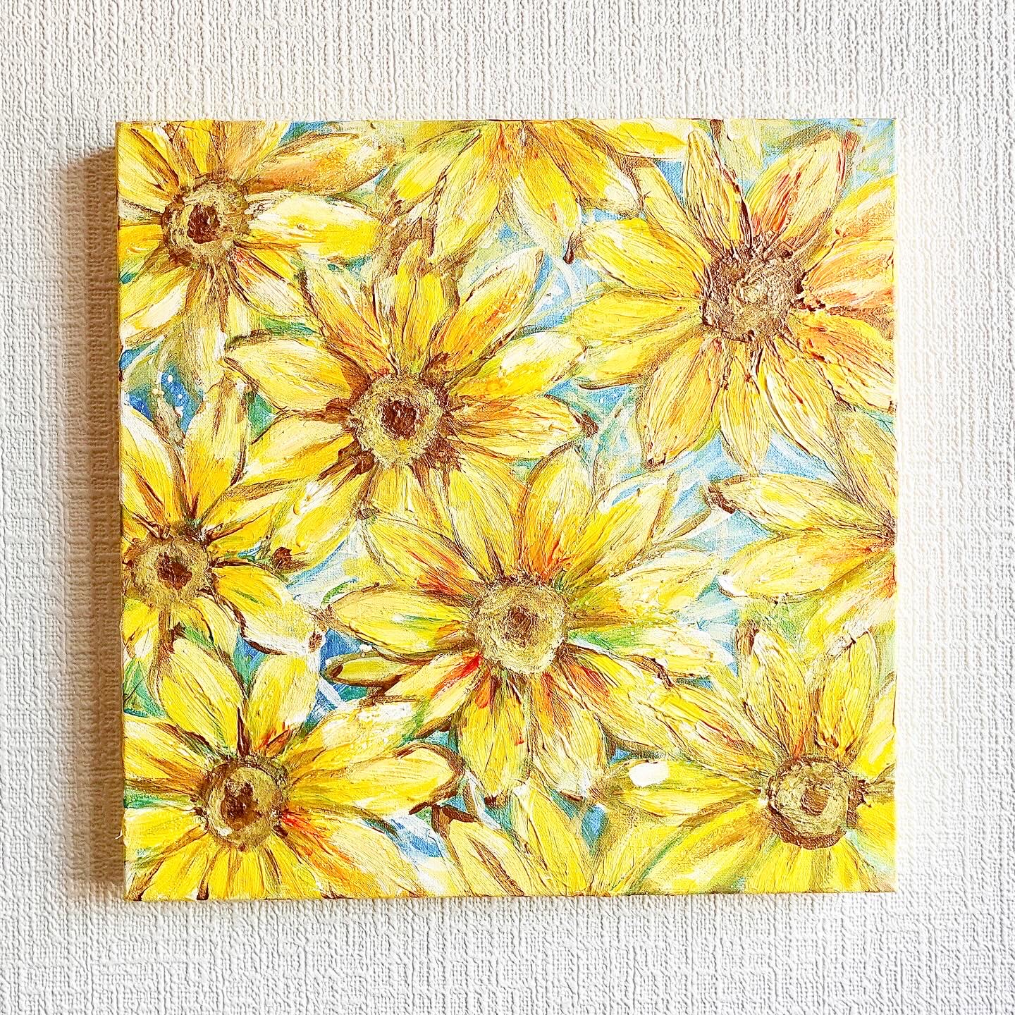 太陽みたいなひまわり | むらいさき ｜インテリア絵画 アートの専門