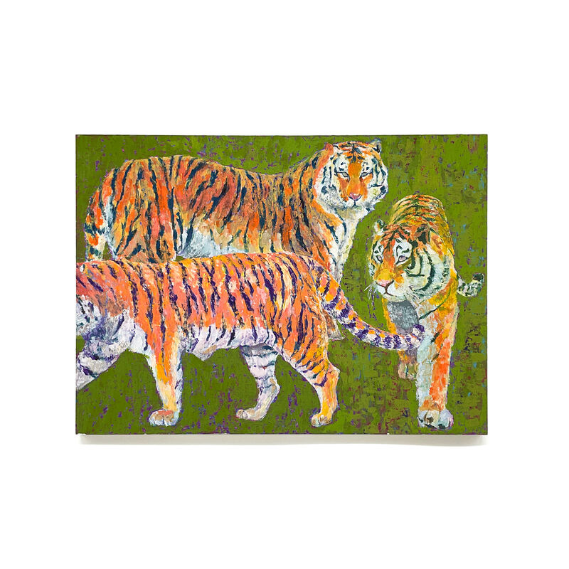 三びきの虎図 / The three medium tigers | 関口あずさ ｜インテリア